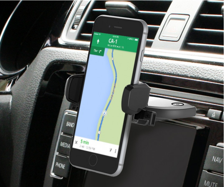 iOttie HLCRIO123 Автодержатель Easy One Touch Mini CD Slot Universal Car Mount Holder Cradle Black